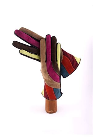 Guanti in pelle multicolor foderati in cashmere Capri Gloves | CA2399MULTICOLOR